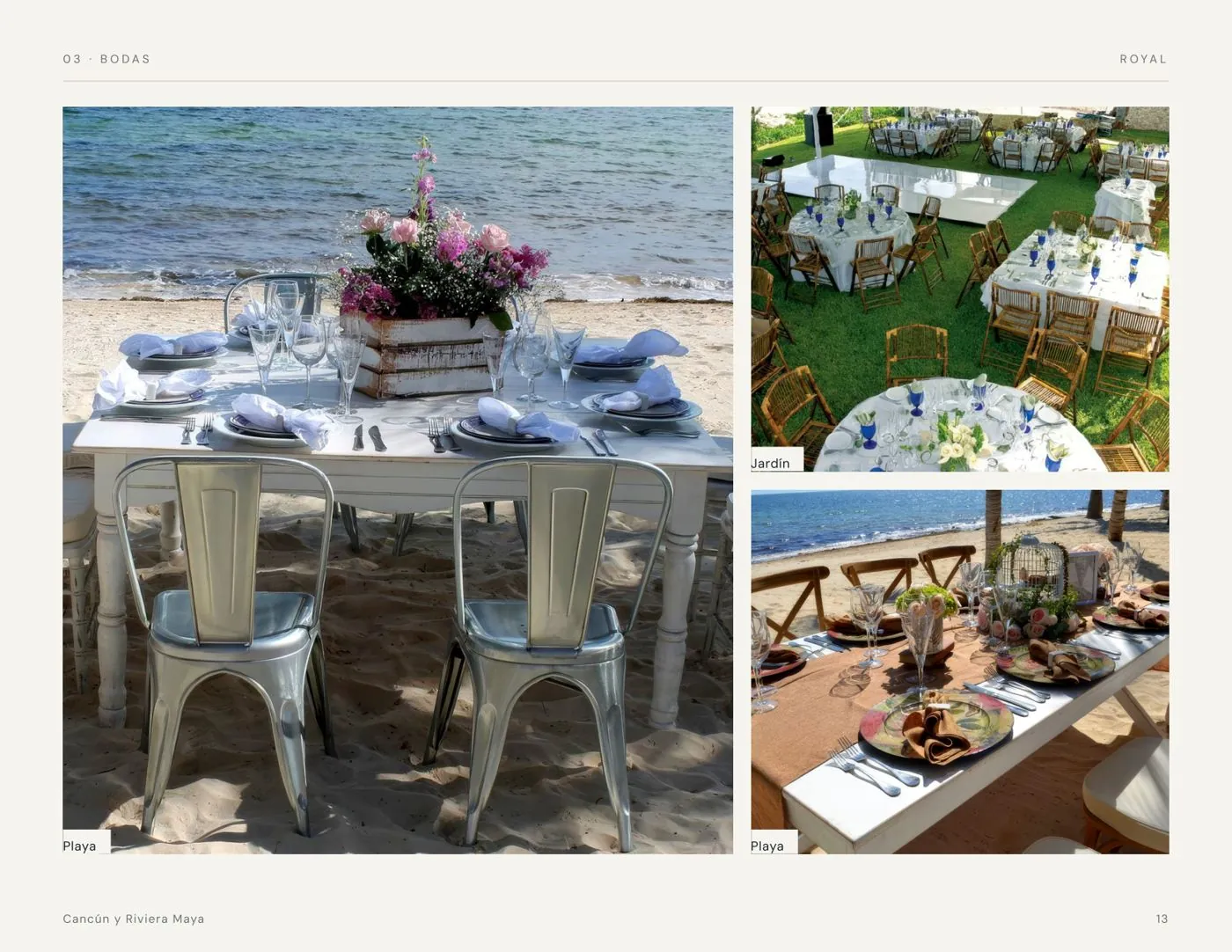 Catálogo de eventos Royal Table Cancún, página 13