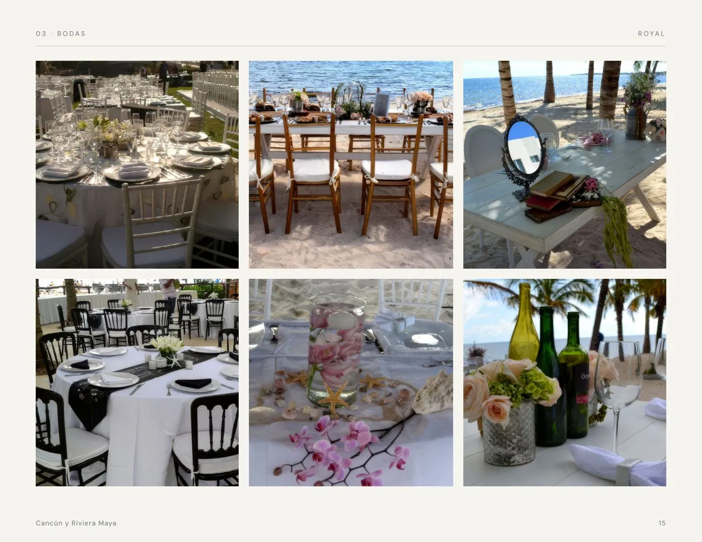 Catálogo de eventos Royal Table Cancún, página 15