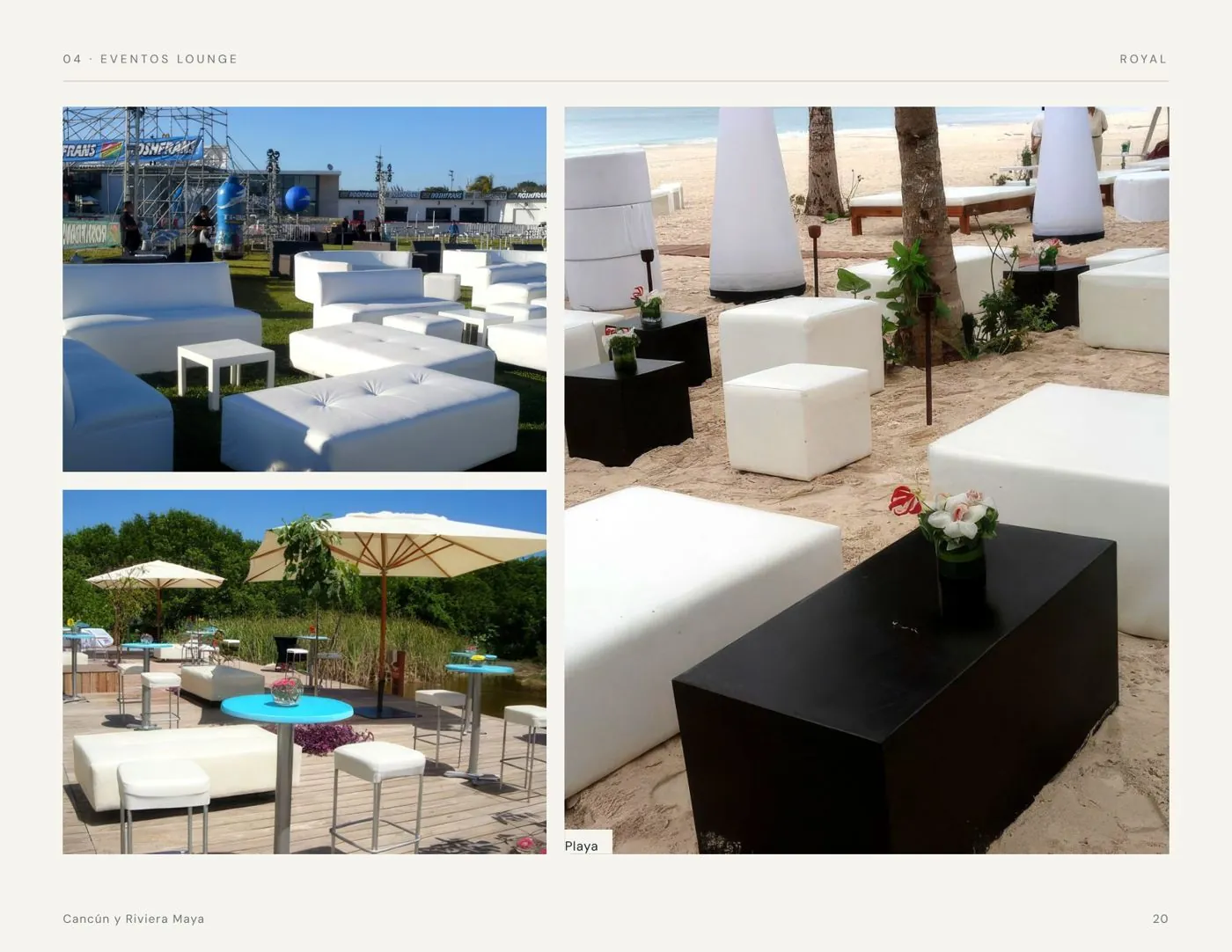 Catálogo de eventos Royal Table Cancún, página 20