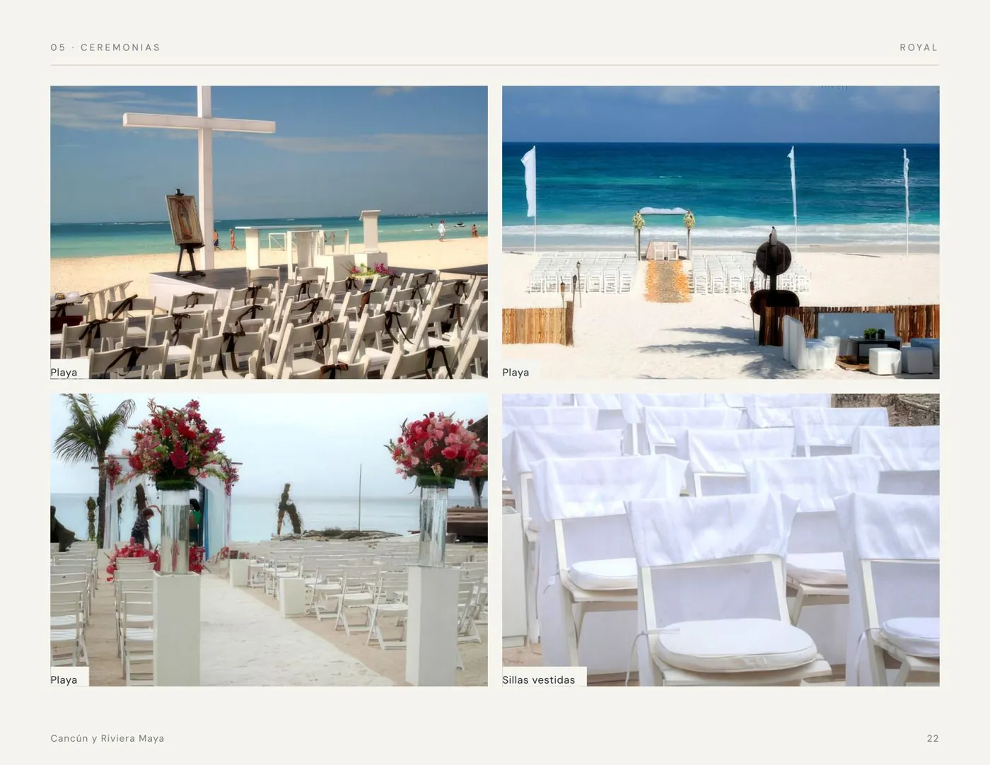 Catálogo de eventos Royal Table Cancún, página 22