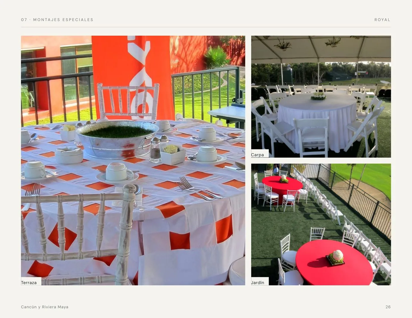 Catálogo de eventos Royal Table Cancún, página 26
