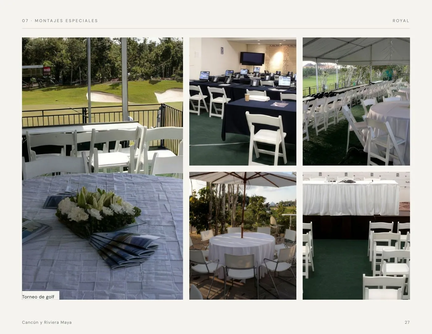 Catálogo de eventos Royal Table Cancún, página 27