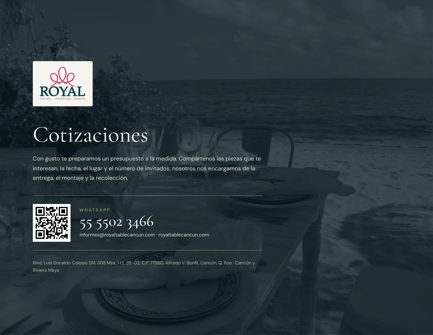 Catálogo de eventos Royal Table Cancún, página 31